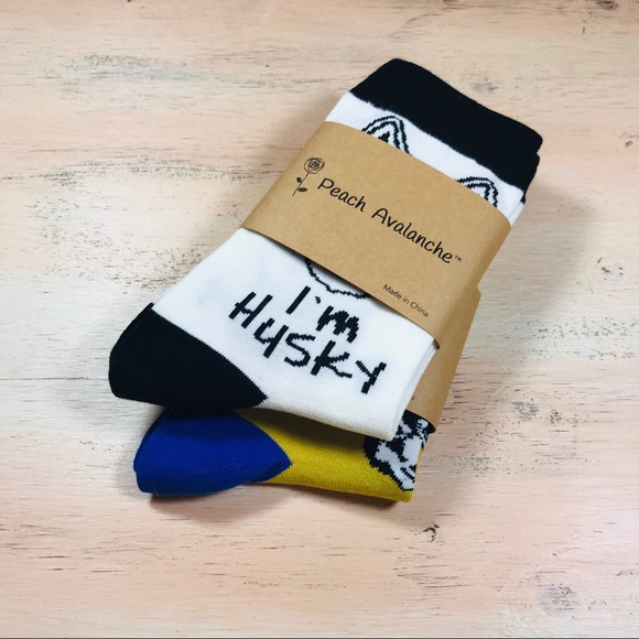 🐶 NEW 2 Pairs Husky Unisex Socks 🧦 - Picture 4 of 5